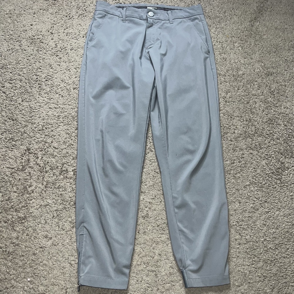 Primo Golf Joggers 30 Short Mens Gray Stretch Ankle Zip Pockets Pants 30x27